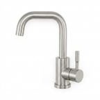 Torneira Misturador Monocomando Aco Inox 304 Acabamento Escovado para Banheiro Leva
