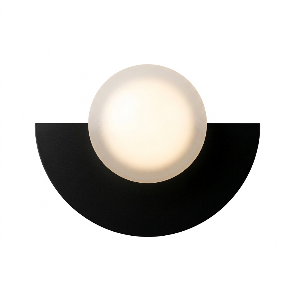Arandela de Parede Meia Lua Minimalista Nórdica 20cm Miabeli
