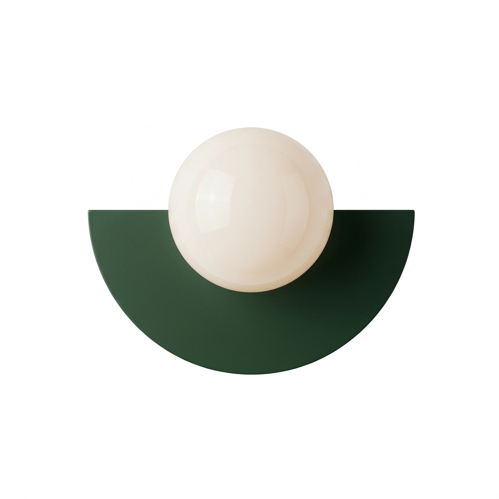 Arandela de Parede Meia Lua Minimalista Nórdica 20cm Miabeli