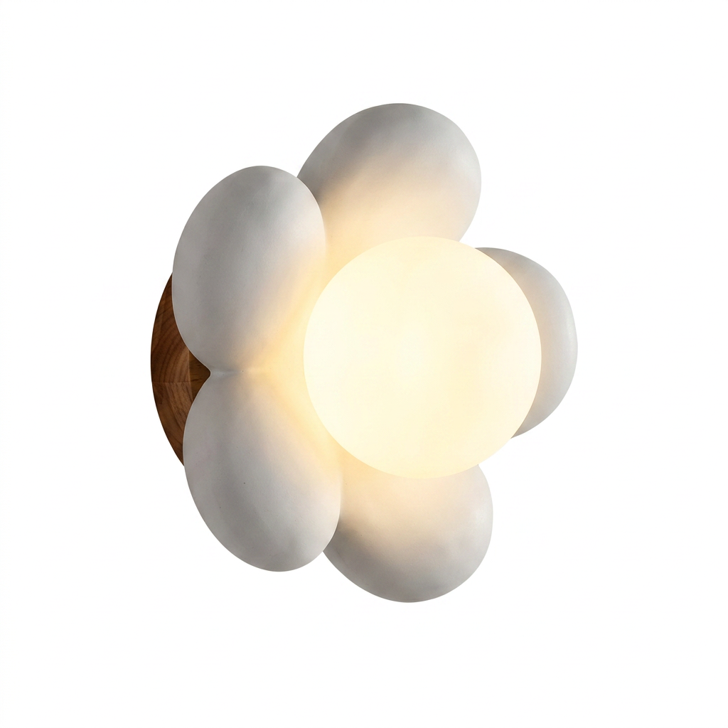 Arandela de Parede LED Flor Resina e Acrilico 3 Temperaturas de Cor Florale