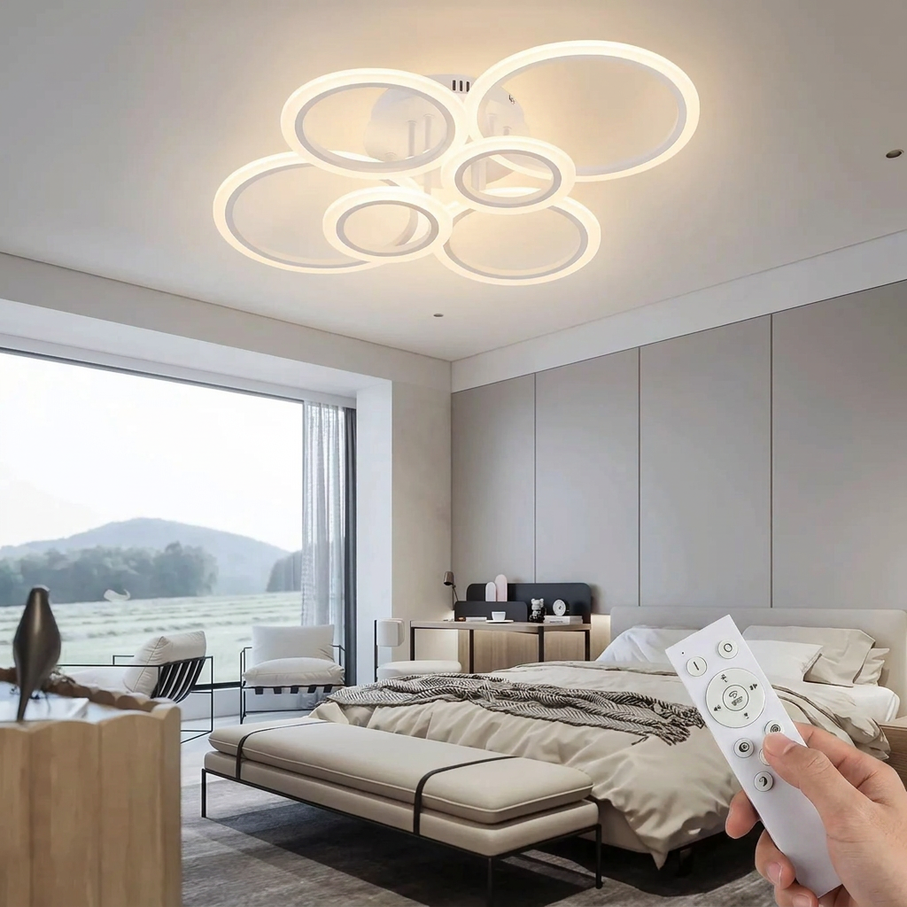 Lustre de Teto LED Anel Dimerizavel Controle APP e Remoto Arcus