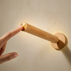 Luminaria de Parede LED Madeira de Faia Recarregavel USB com Toque Coluna Miabeli