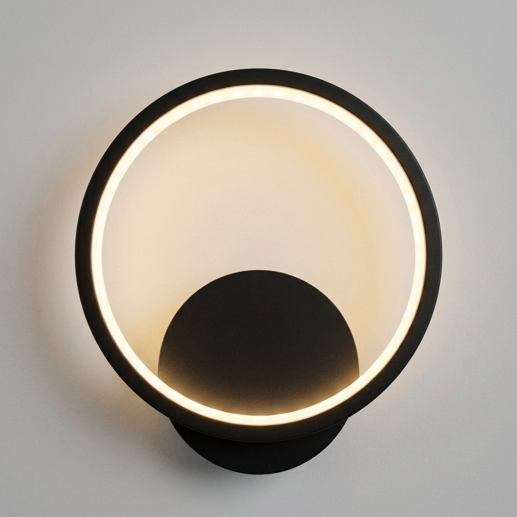 Arandela de Parede LED Circular Interna Bivolt com Difusor Slim para Sala e Quarto Orbe