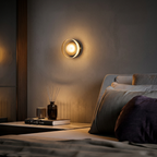 Arandela de Parede LED Redonda Metal e Vidro Organico Bivolt Solenne