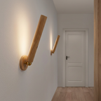 Luminaria de Parede LED Madeira de Faia Recarregavel USB com Toque Coluna Miabeli