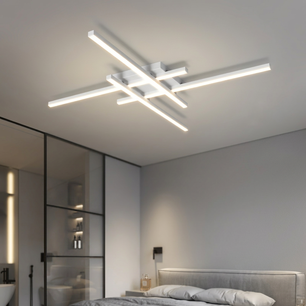 Plafon LED Barra Linear Sobrepor Aluminio Luz Quente Fria 30 40 50cm Linie