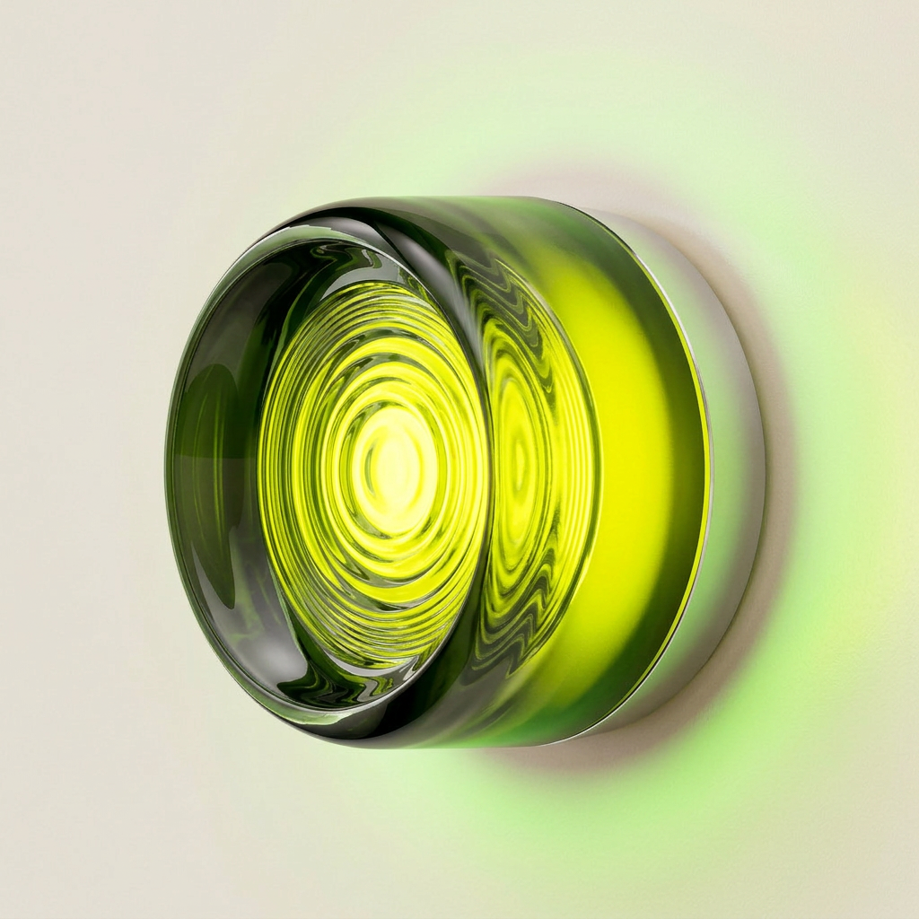 Arandela de Parede LED Capsula de Vidro Translucido com Base em Aluminio 14cm Orbe