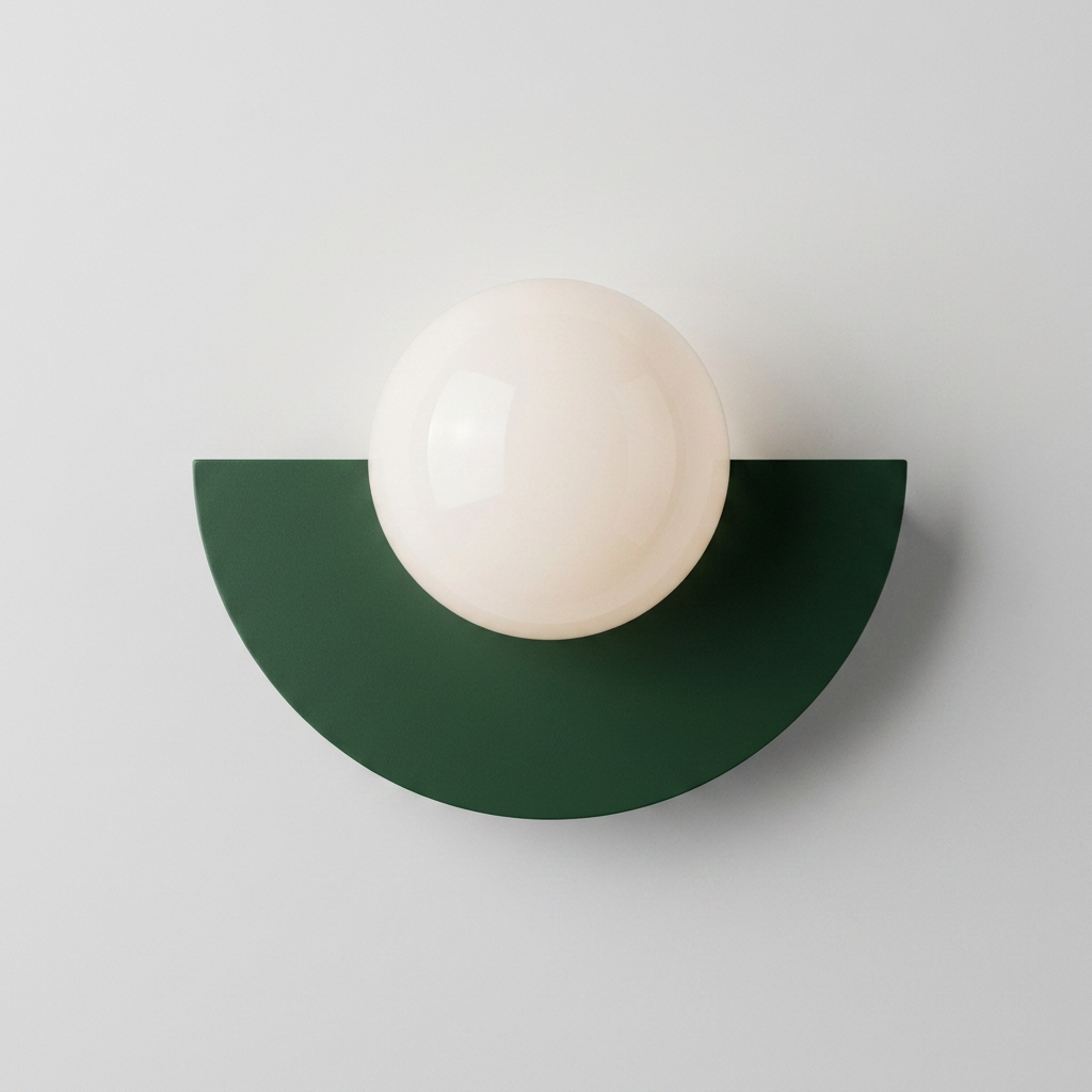 Arandela de Parede Meia Lua Minimalista Nórdica 20cm Miabeli