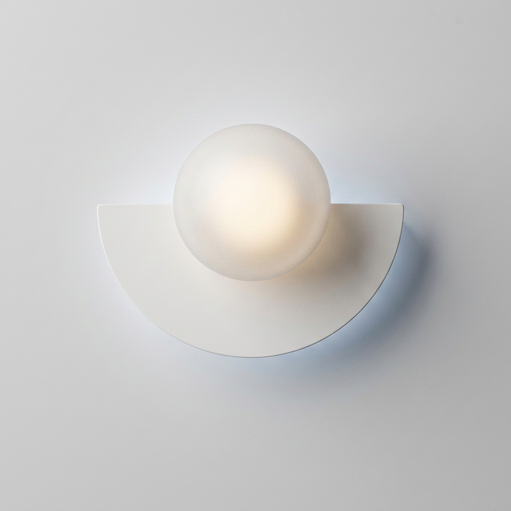Arandela de Parede Meia Lua Minimalista Nórdica 20cm Miabeli