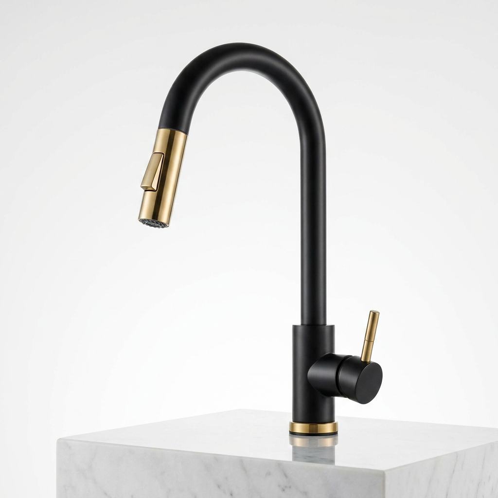 Torneira Bica Alta Misturador Monocomando Flexivel Valvula Ceramica para Cozinha Rivoli