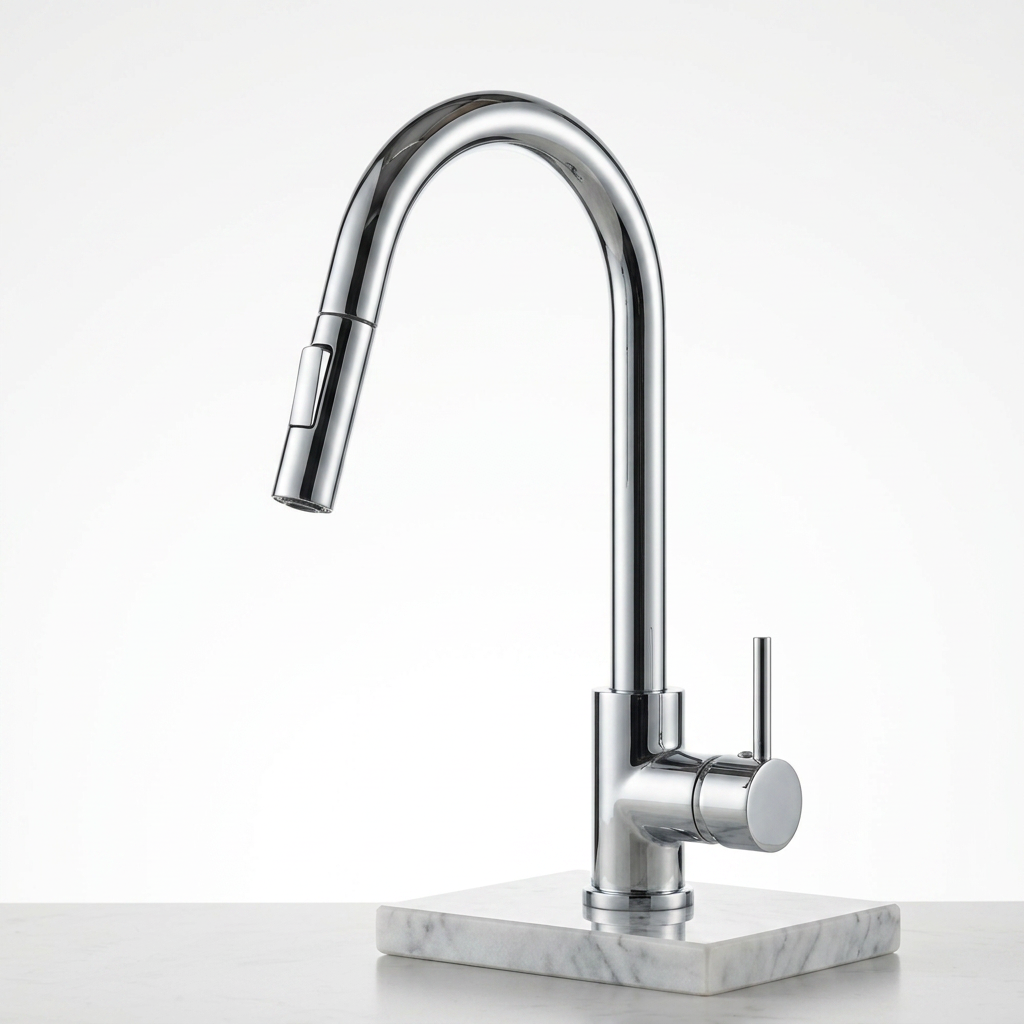 Torneira Bica Alta Misturador Monocomando Flexivel Valvula Ceramica para Cozinha Rivoli