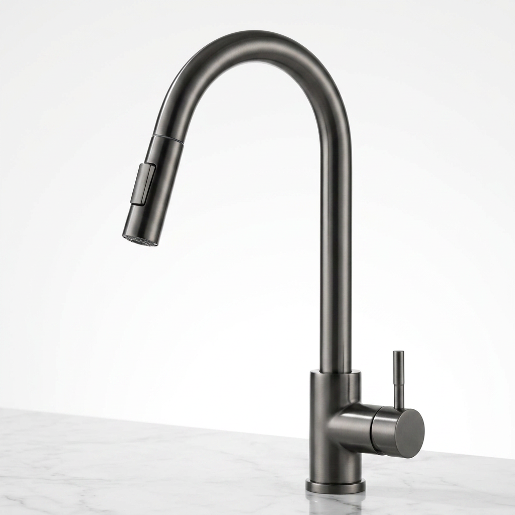Torneira Bica Alta Misturador Monocomando Flexivel Valvula Ceramica para Cozinha Rivoli