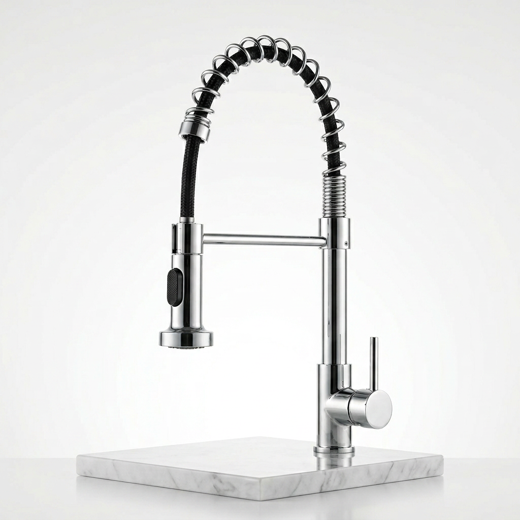 Torneira para Cozinha Misturador Monocomando Bica Movel Latao com Arejador Aqua Miabeli