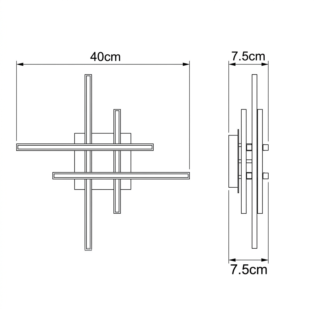 Plafon LED Barra Linear Sobrepor Aluminio Luz Quente Fria 30 40 50cm Linie