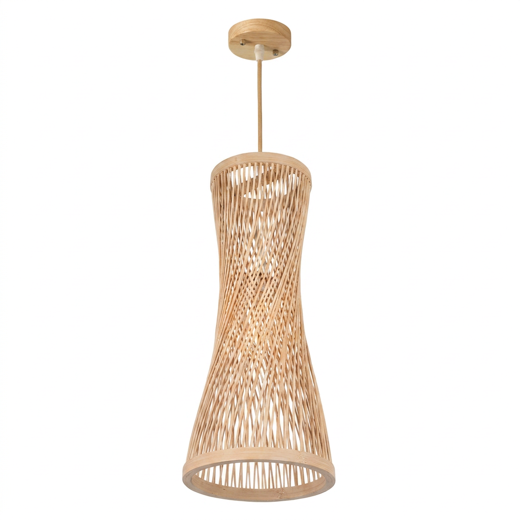 Pendente Bambu Ampulheta Artesanal 40cm