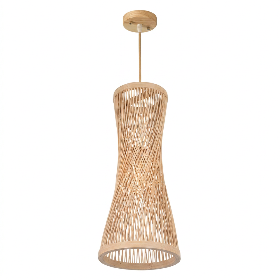 Pendente Bambu Ampulheta Artesanal 40cm