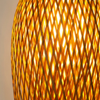 Pendente Bambu Lanterna Oval Fechada 22cm