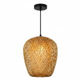 Pendente Bambu Lanterna Oval Fechada 22cm