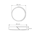 Plafon de Teto Zenith LED Ultrafino Dimerizável Madeira