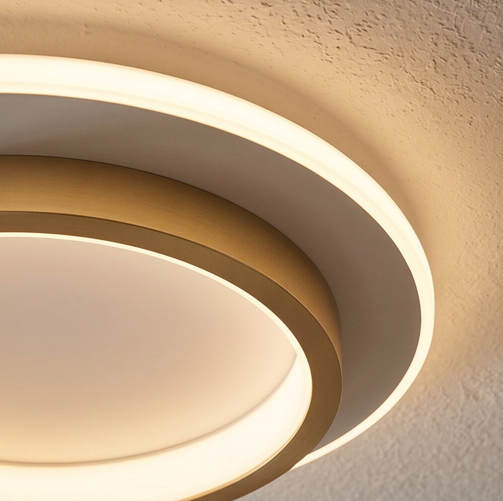 Plafon LED Ring Minimalista Dourado