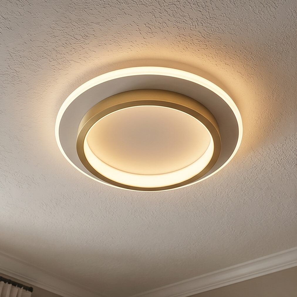 Plafon LED Ring Minimalista Dourado