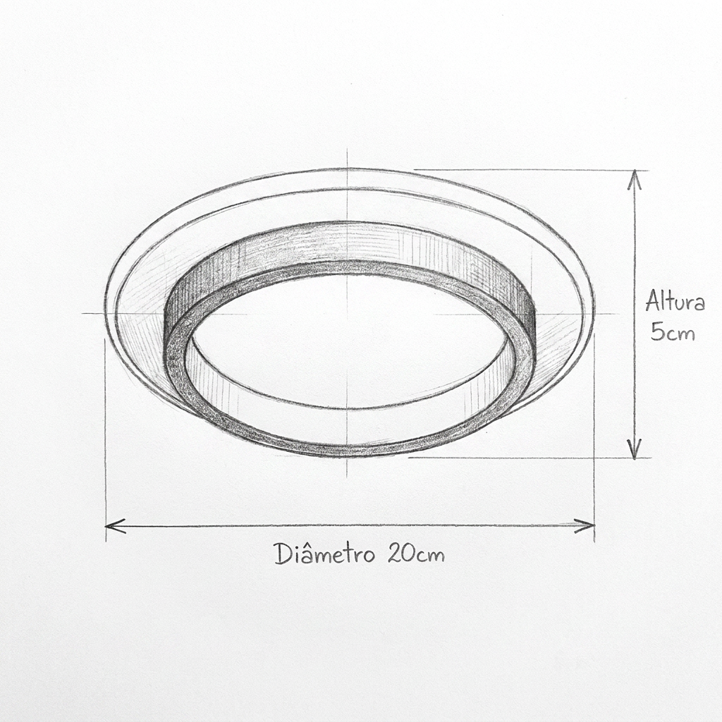 Plafon LED Ring  Minimalista Preto