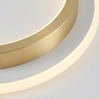 Plafon LED Ring Minimalista Dourado