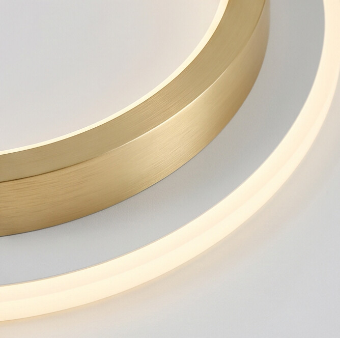 Plafon LED Ring Minimalista Dourado