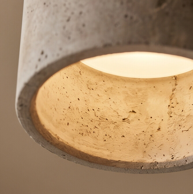 Plafon Travertino Wabi-Sabi com Madeira