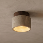 Plafon Travertino Wabi-Sabi com Madeira